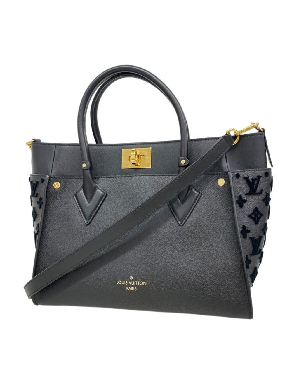 Louis Vuitton Handbag on My Side MM Noir 2-Way Back
